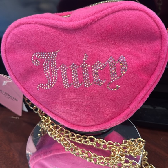 Juicy Couture Kids Pink Heart-Shaped Bag With Gold Chain, NWT - Picture 4 of 5